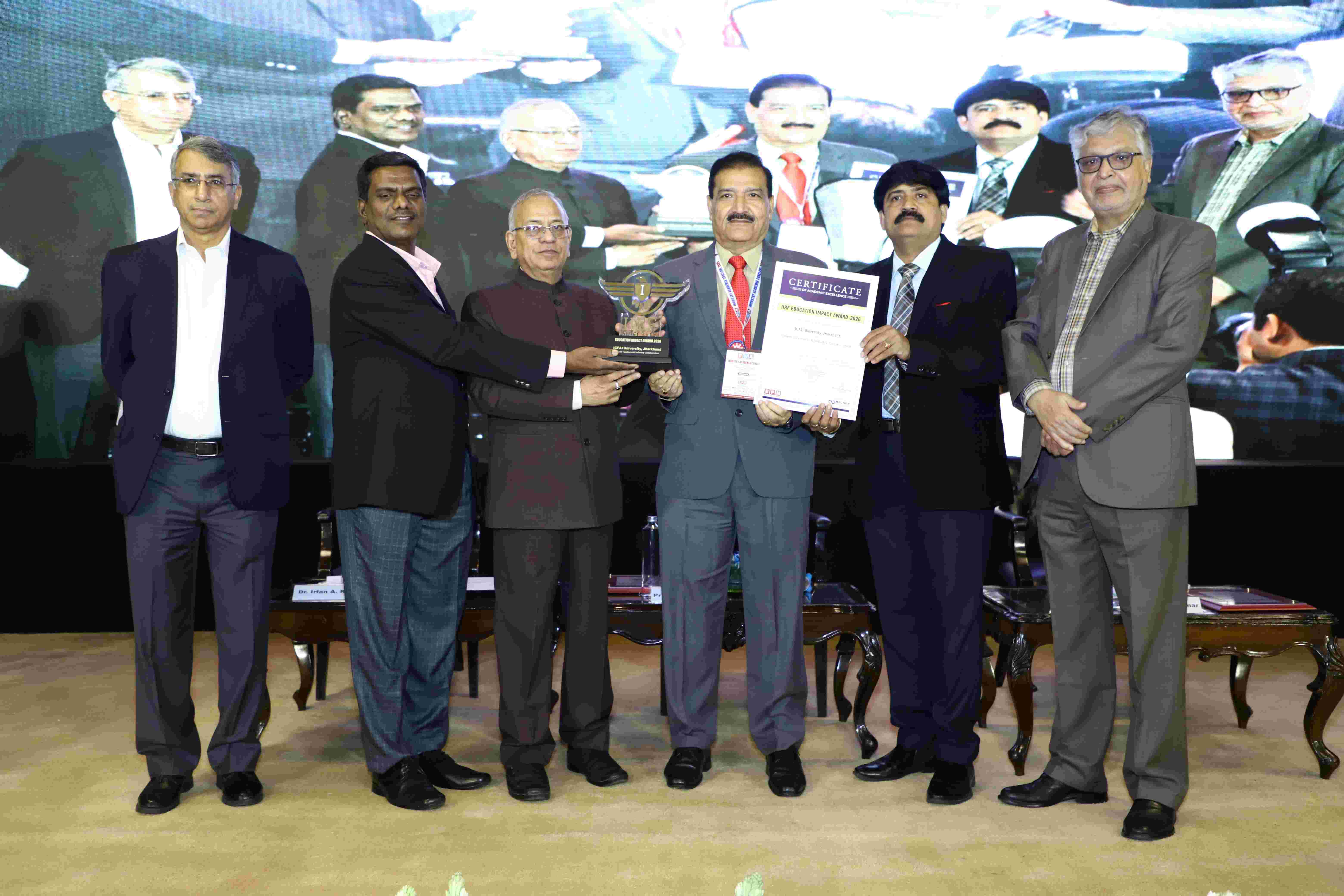 ICFAI University Jharkhand Honoured with IIRF Education Impact Award 2026